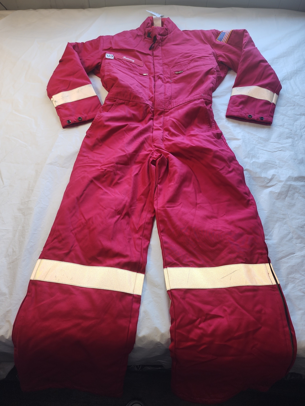 Coverall Men's Red Wenaas Antiflame Halliburton Insulated 7.5oz Size Small